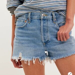 Agolde Parker Light Blue Jean Shorts